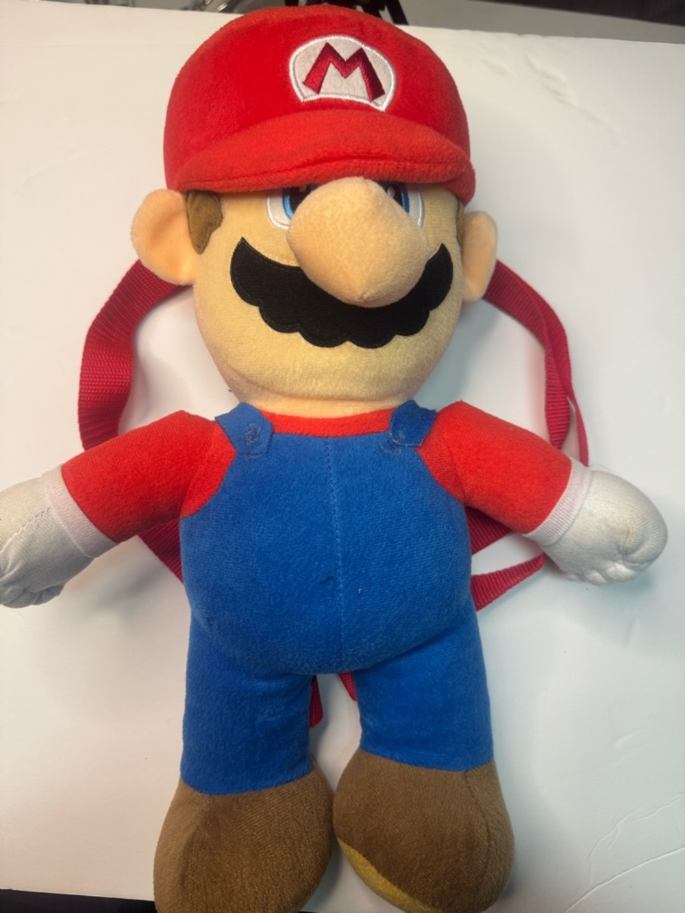 Super Mario Plush Backpack - Red Hat Blue Overalls